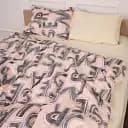 Комплект постельного белья MirSon Сатин 22-1358 letter 2 x 160 x 220 см бежевый (2200007848959)