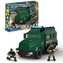 Конструктор IBLOCK Армия КрАЗ Медицинская служба, PL-921-446, 200 деталей, 2 фигурки, 28.5x6.4x25 см