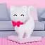 Брелок Metalmorphose White cat with silicone bowtie (8000020806897) - мініатюра 2
