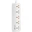 Мережевий фільтр Biva PS-06 5 sockets + 3USB 15W + 1TypeC 20w 2m Power Strip White - мініатюра 1