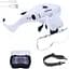 Світлодіодна лупа YOCTOSUN, збільшувальні окуляри з оголов'ям Hands Free і 2 світлодіодами - мініатюра 1