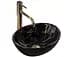 Умивальник Rea Sofia 27x35 mini black marble shine (REA-U6963), Глянцева - мініатюра 1