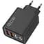 Зарядний пристрій із двома USB-портами, 120 Вт, 2 USB+2PD, чорний - мініатюра 1