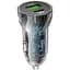 Автомобільний зарядний пристрій Hoco Z47A Transparent Discovery PD30W + QC3.0 Black [110004] - мініатюра 1
