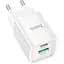 Мережевий зарядний пристрій Hoco C149A PD30W+QC3.0 USB-C/USB-A White [135353] - мініатюра 4