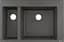 Кухонная мойка Hansgrohe S510-F635 770x510 на две чаши 180/450 Stonegrey 43315290, Серый - миниатюра 1