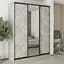 Шкаф-купе трехдверный MebelStar Стандарт BG 2ДСП/Зеркало 190x45x240 см Бетон (MBS-8701) - миниатюра 1