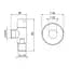 Кран приладовий SD Forte 1/2"х3/4" ручка "коло" SF342W1520 - мініатюра 2