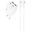 СЗУ Hoco N55 Fundador PD20W four-port (2USB-A/2C) + кабель Type-C to Type-C White - миниатюра 1