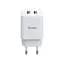 Мережевий зарядний пристрій 2 USB Hoco C62A 2.1 A White + USB Cable iPhone 8 - мініатюра 1