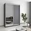 Шкаф-купе двухдверный MebelStar Стандарт AL ДСП/Зеркало 150x60x210 см Антрацит (MBS-2419) - миниатюра 1