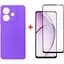 Чехол-накладка Dengos Carbon Case для Oppo A3 + Cкло Purple - миниатюра 1
