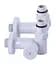 Набір кутових кранів Solomon TEN 7777 1/2" з американкою White 30412 - мініатюра 2