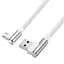 Micro usb кабель з Г-подібними роз'ємами - 2 метри, білий (100913) - мініатюра 2