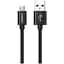 Кабель Florence Fabric microUSB 1m 3A Black (FL-2203-KM) - мініатюра 1