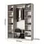 Шафа 4-дверна з антресоллю MebelStar Оскар Gloss BL-B, стандарт 160x52x260 см Антрацит/Антрацит (MBS-5502) - мініатюра 5
