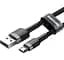 Кабель Baseus cafule Cable USB For Micro 2.4 A 0.5 M Gray Black (CAMKLF-AG1) - мініатюра 3