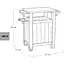 Стол-буфет садовый Keter Unity для барбекю 105 л коричневый (17202663) - миниатюра 2