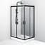 Душова кабіна Am.Pm Gem Twin Slide 120x80 см скло прозрачне black matt W90UG-404-120290-BT, Чорний матовий, Універсальна, прозрачний, Чорний матовий - мініатюра 4