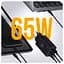 Зарядний пристрій мережевий MAKE 65W GaN3 2xType-C PD3.0 + USB QC4.0 Black - мініатюра 4