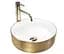 Умивальник Rea Sami 36x36 gold brush/white (REA-U6630) - мініатюра 1