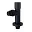 Набір Кран вентильний кутовий з американкою Solomon Lux 1/2″ 7777 (2шт.) Black 000020284 - мініатюра 2