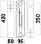 Радиатор биметаллический секционный Queen Therm 350/96 (21821) - миниатюра 3