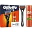 Подарунковий набір Gillette Fusion 5: станок для гоління чоловічий з 1 змінним картриджем + гель для гоління для чутливої шкіри 200 мл - мініатюра 1