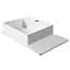 Раковина підвісний Volle Solid Surface з поличкою з каменю 58x37x12,5 см білий/soft touch 13-40-415, Білий - мініатюра 1