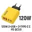 Зарядное устройство ILEPO 120W быстрая зарядка для телефона / планшета 2 USB + 2 Type-C Yellow (19023) - миниатюра 3