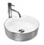 Умивальник Rea Sami brush silver (REA-U3304) накладни - срібний - 36x36 - мініатюра 1
