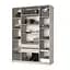 Шкаф 4-дверный MebelStar Оскар Gloss BL-B, блок ящиков+полки 160x52x220 см Дуб тахо/Черный (MBS-5297) - миниатюра 2
