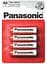 Сольові батарейки пальчикові Panasonic 1,5 V АА R6 Red Zink Zink-Carbon, 4 шт. (R6REL/4BPR) - мініатюра 1