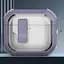 Футляр протиударний Locking Button для навушників Airpods 3 Light Purple - мініатюра 2