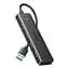 USB-хаб Ugreen CM219 4-in-1 USB to 4xUSB 3.0, 15 см (6941876228515) - мініатюра 1