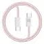 Кабель MAKE Type-C to Type-C PD 65W 1м Nylon Pink - мініатюра 1