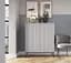 Комод высокий Perfect Home Новая/Nova 2-дверный с черными ножками K104 Серый (PFH-091234) - миниатюра 1