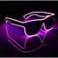 Очки светодиодные Leds солнцезащитные El Neon ray pink неоновые - миниатюра 1