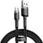 Кабель Baseus Cafule Cable USB для Type-C 2A 3m Black/Grey (CATKLF-UG1) - мініатюра 1