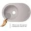 Кухонна мийка Lidz 780x500/200 GRA-09 сіра (LIDZGRA09780500200) - мініатюра 4