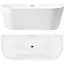 Ванна акрилова пристінна Rea Capri 170x75 white REA-W9801, Білий - мініатюра 1