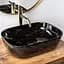 Умивальник Rea Belinda black marble shiny накладний REA-U8907, Чорний - мініатюра 3