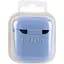 Силіконовий футляр з мікрофіброю для навушників Airpods 1/2 Блакитний / Lilac Blue - мініатюра 6