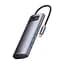 Хаб Baseus Metal Gleam Series 4-in-1 Multifunctional Type-C HUB Type-C to USB3.0*4 WKWG070013 Grey - мініатюра 1