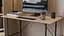 Стол письменный Line Тайм Ferrum-decor 750x1200x500 Черный металл ДСП Дуб Сан-Марино 16 мм (FRD-104879) - миниатюра 3