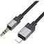 Кабель Hoco UPA32A Lightning to Jack 3.5 1 м чорний - мініатюра 1