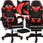 Кресло геймерское Care Life с подставкой для ног Red/Black (CF-301) - миниатюра 1