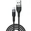 Кабель Foneng X51 Spiral Braided Cable USB - micro USB (M/M), 3 A, 1 м, Black (X51-CA-MU) - мініатюра 1