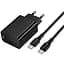 СЗУ Hoco CS95A Leader PD30W+QC3.0 (1USB-A/1C) + кабель Type-C to Type-C Black - миниатюра 3