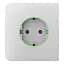 Фронтальна панель Ajax SideCover (smart) [type F] [55] ASP white/біла для розумної розетки Outlet (type F) (26-00344) - мініатюра 1